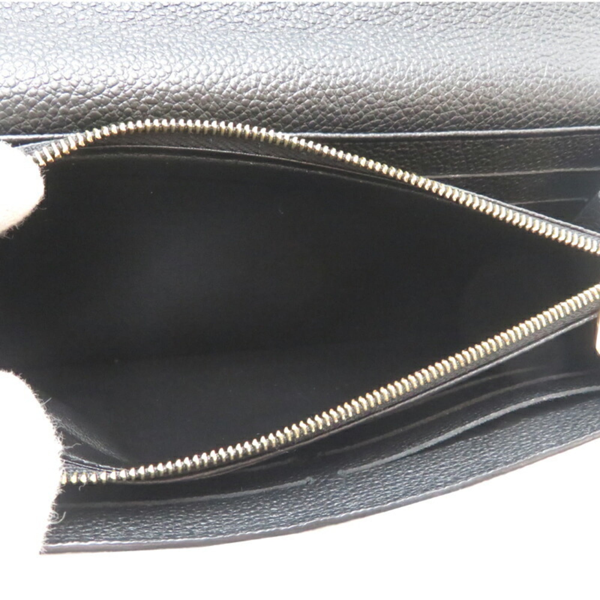 Louis Vuitton Beige Black Monogram Empreinte Long Wallet (Tri-Fold)