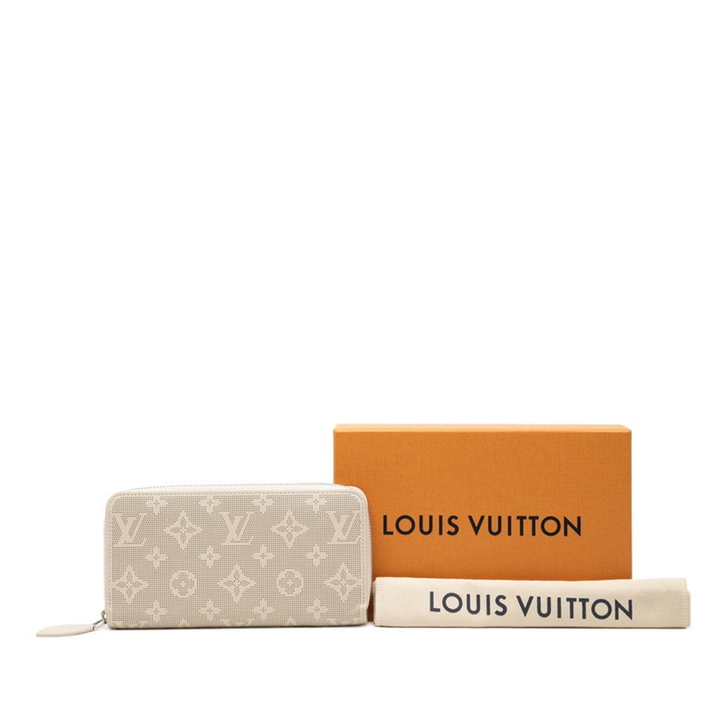 Louis Vuitton Mahina Beige Leather Long Wallet