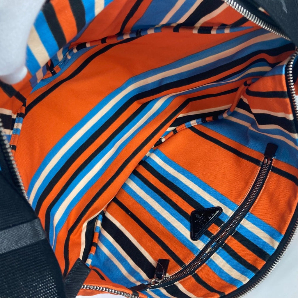 Prada Orange Cloth Shoulder Bag