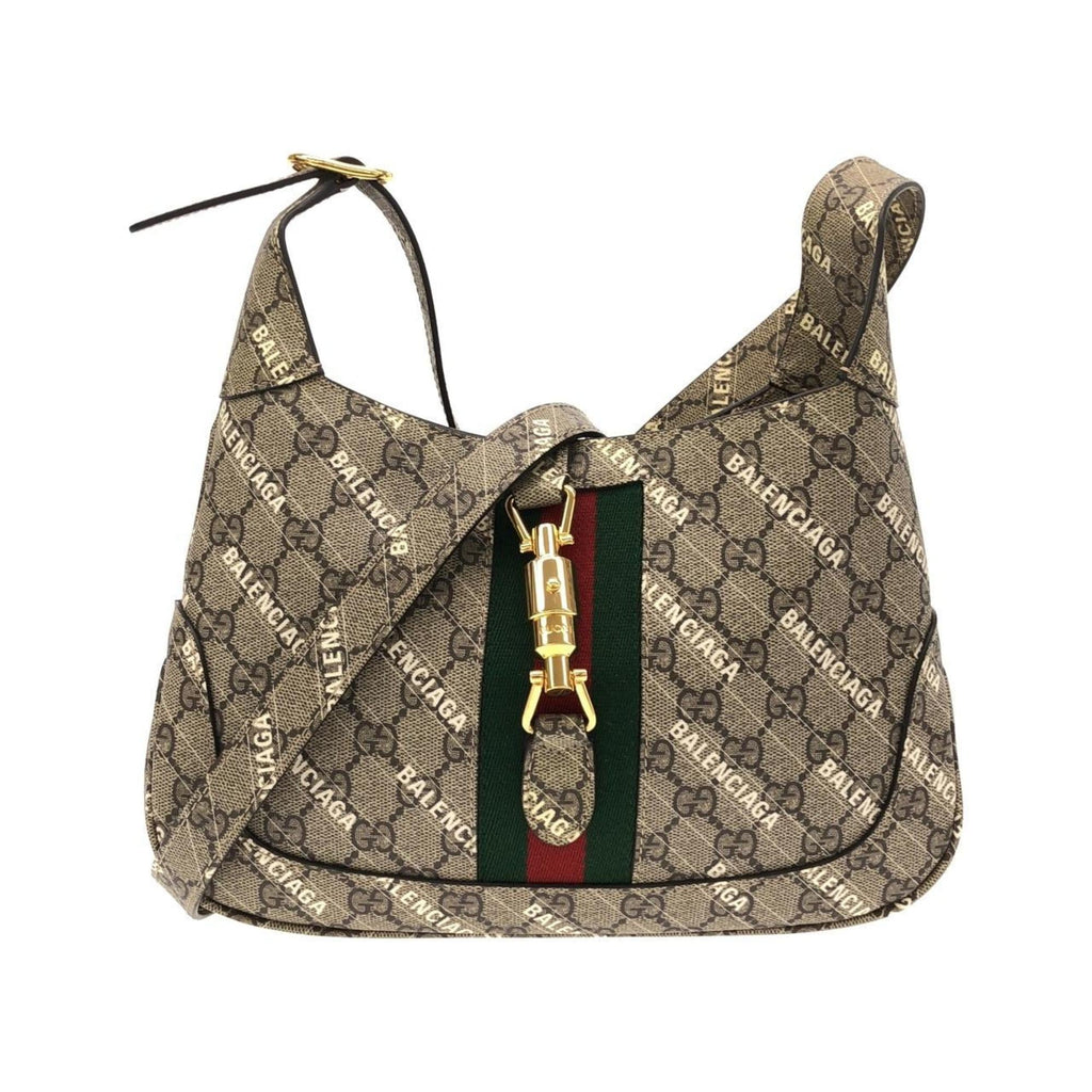 Gucci Beige White Gg Supreme Shoulder Bag (Pre-Owned)