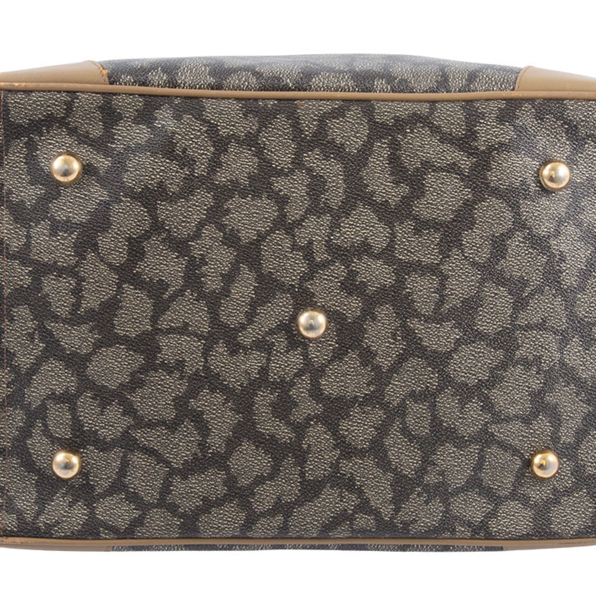 Yves Saint Laurent Beige Brown Pvc Handbag (Pre-Owned)