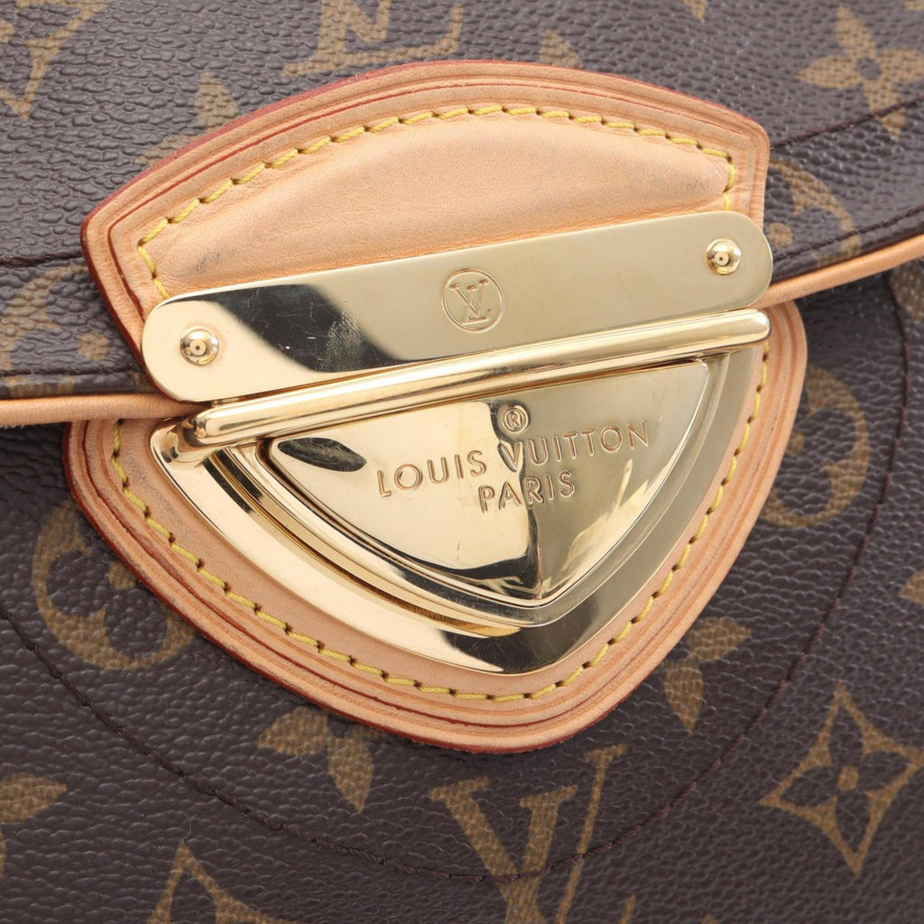 Louis Vuitton Brown Coated Canvas Leather Shoulder Bag