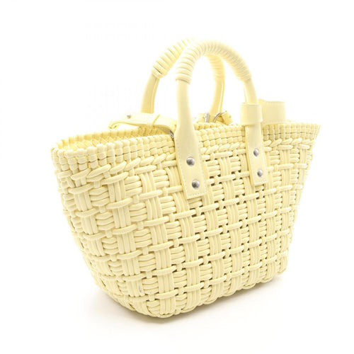 Balenciaga Yellow Leather Basket Handbag Tote
