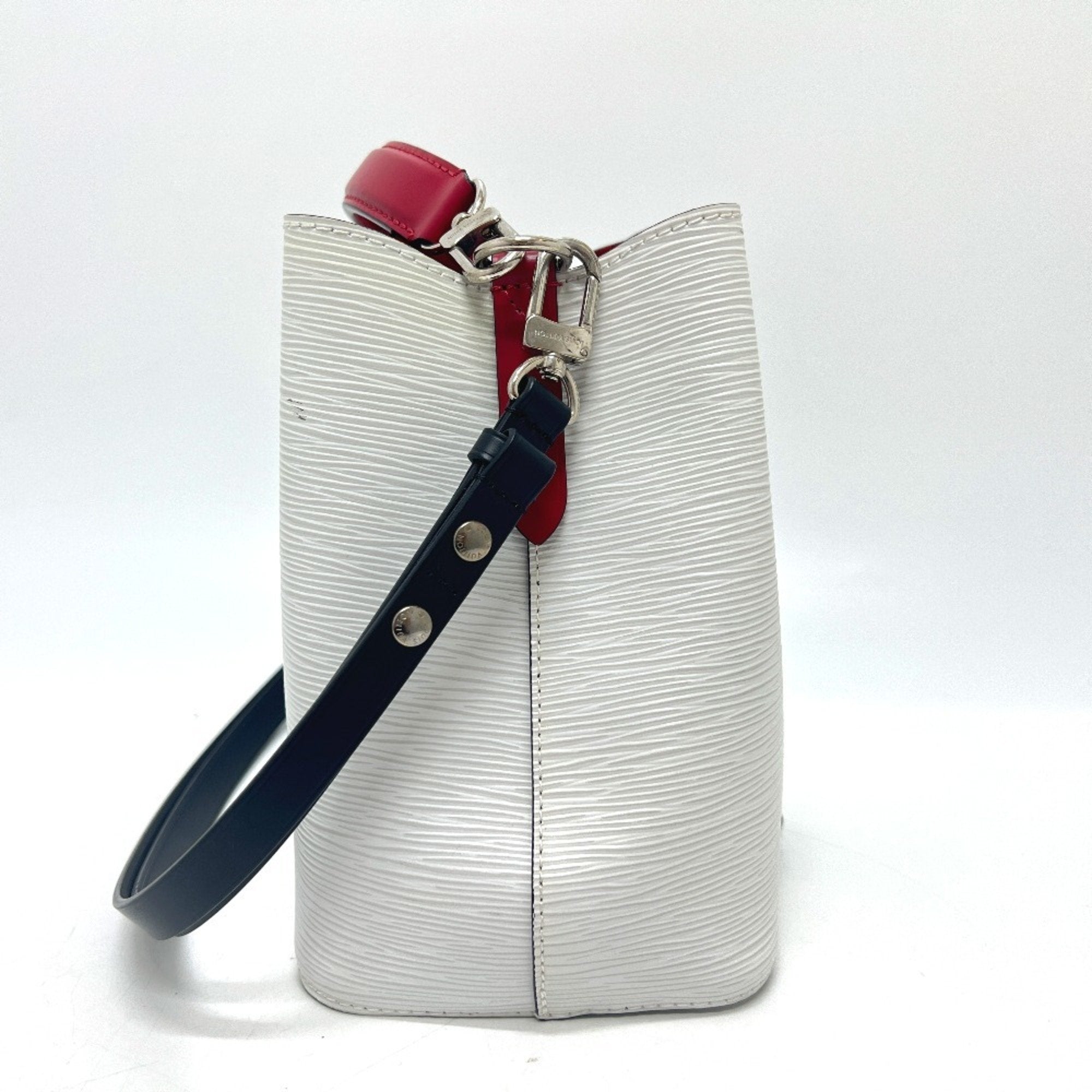 Louis Vuitton Black Red Color Tricolor White Epi Leather Shoulder Bag