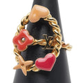 Louis Vuitton Gold Multi-Color Band Ring