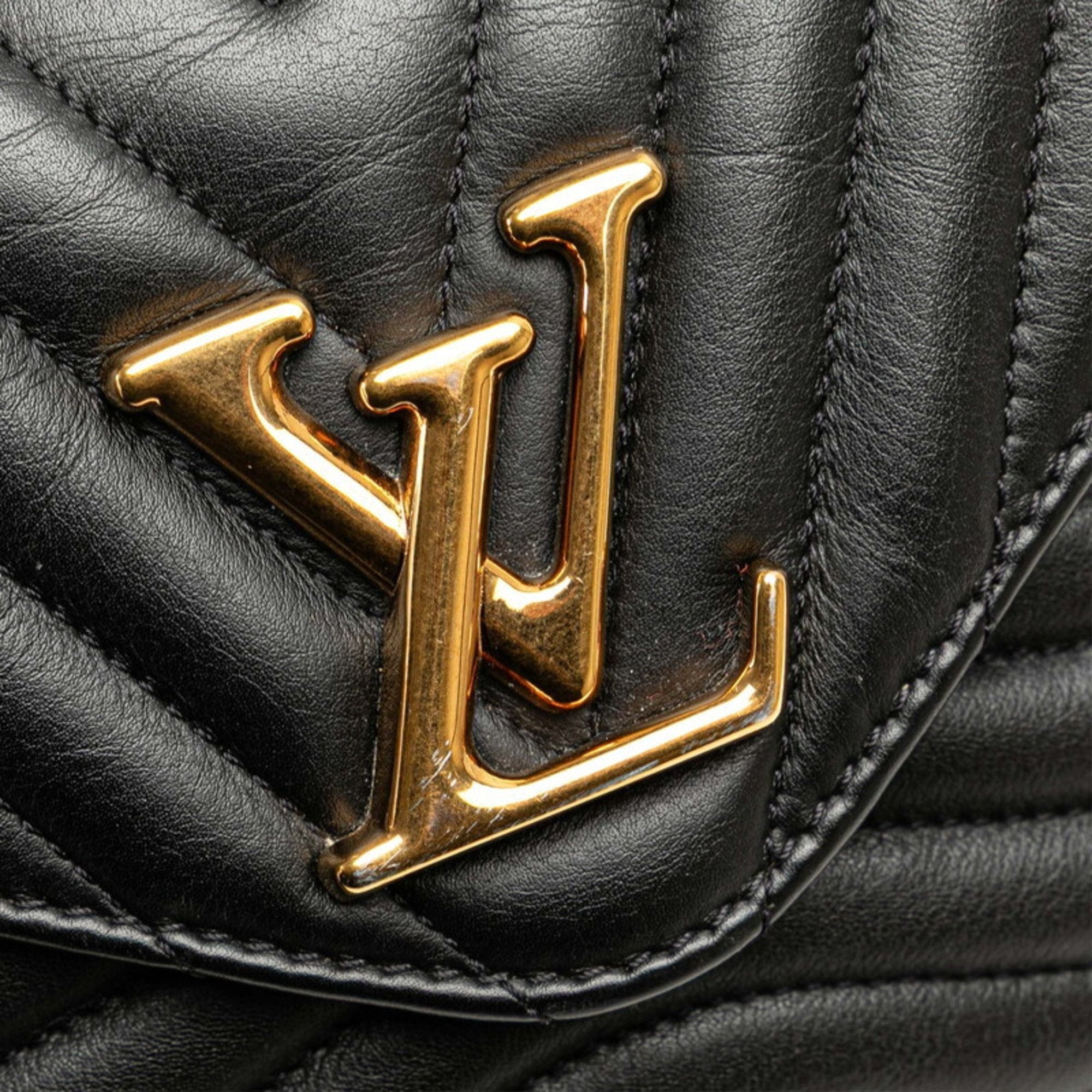 Louis Vuitton Black Noir Leather Pochette Shoulder Bag