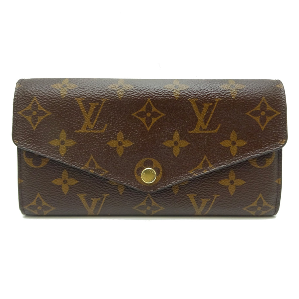 Louis Vuitton Brown Fuchsia Pink Monogram Long Wallet