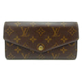 Louis Vuitton Brown Fuchsia Pink Monogram Long Wallet