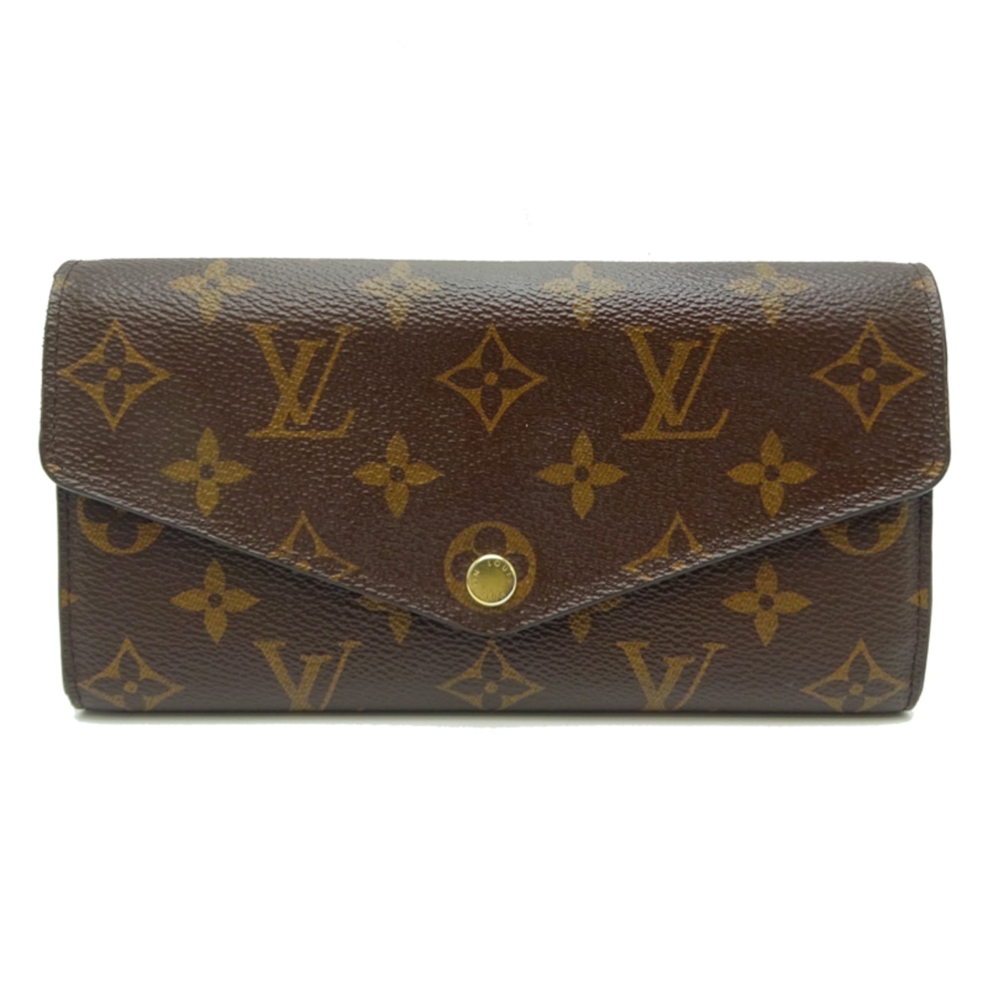 Louis Vuitton Brown Fuchsia Pink Monogram Long Wallet