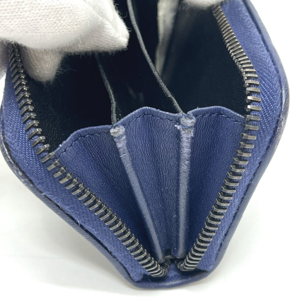 Bottega Veneta Intrecciato Blue Leather Coin Purse/Coin Case