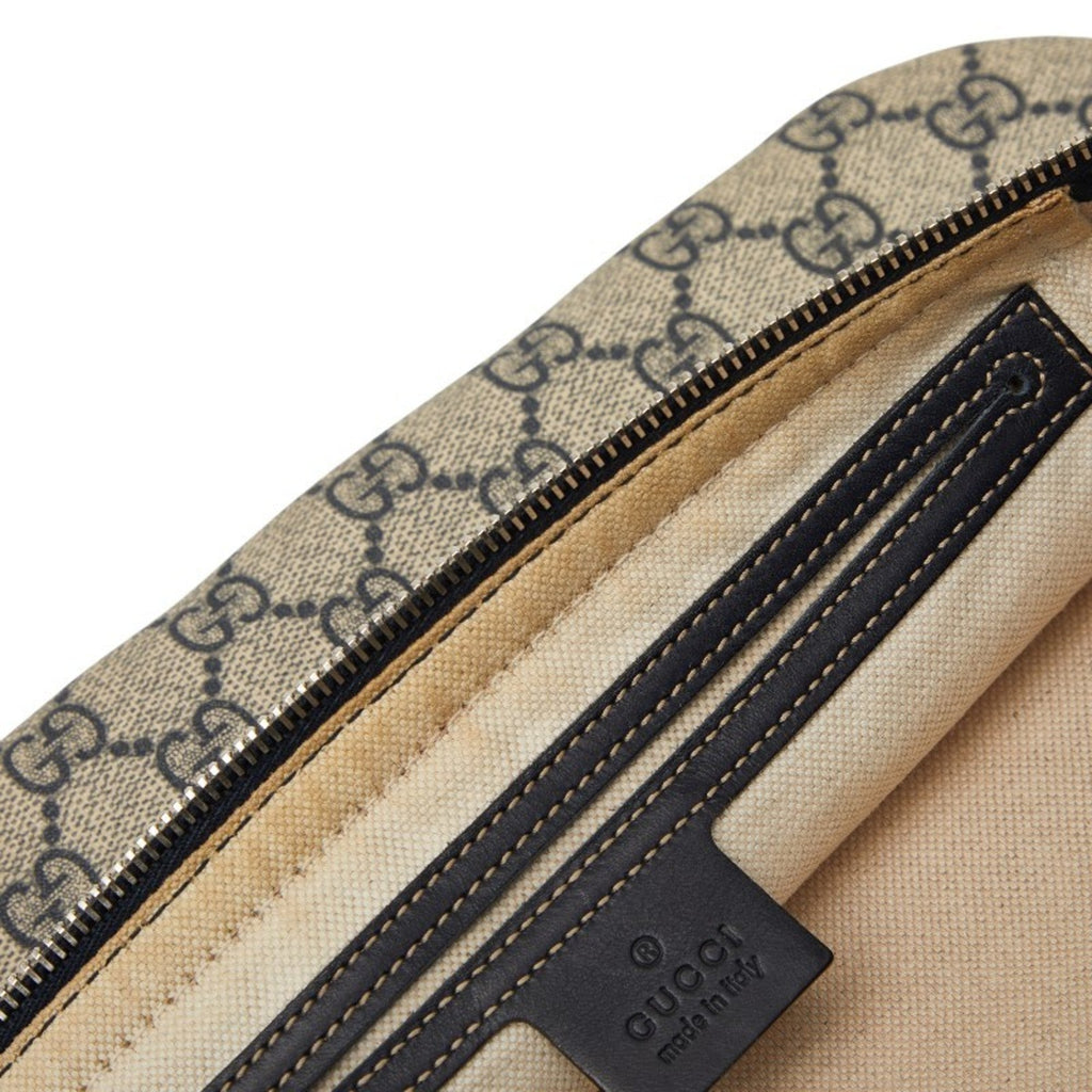 Gucci Beige Navy Pvc Leather Sling Bag (Pre-Owned)