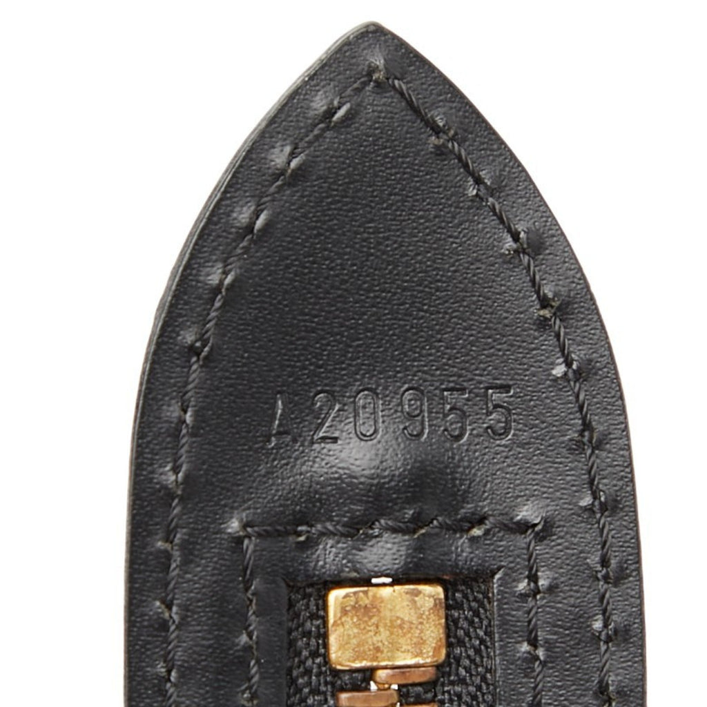 Louis Vuitton Black Noir Leather Handbag Shoulder Bag