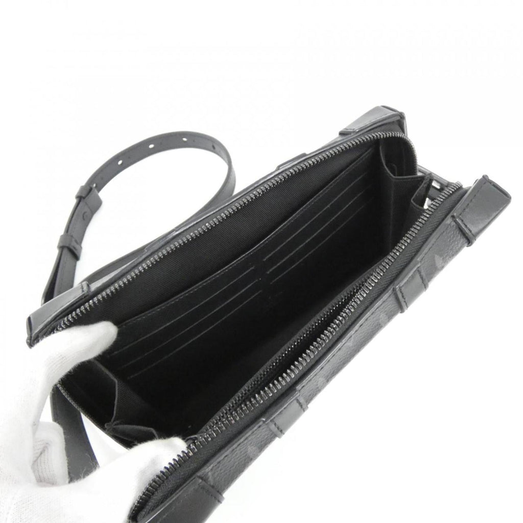 Louis Vuitton Black Coated Canvas Shoulder Bag