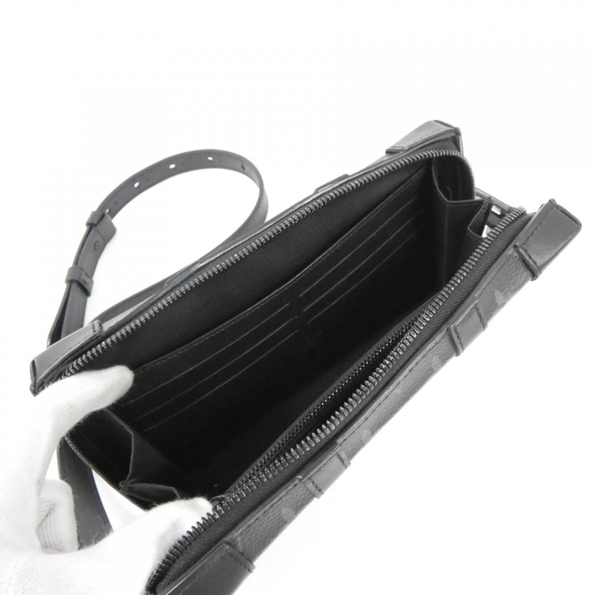 Louis Vuitton Black Coated Canvas Shoulder Bag