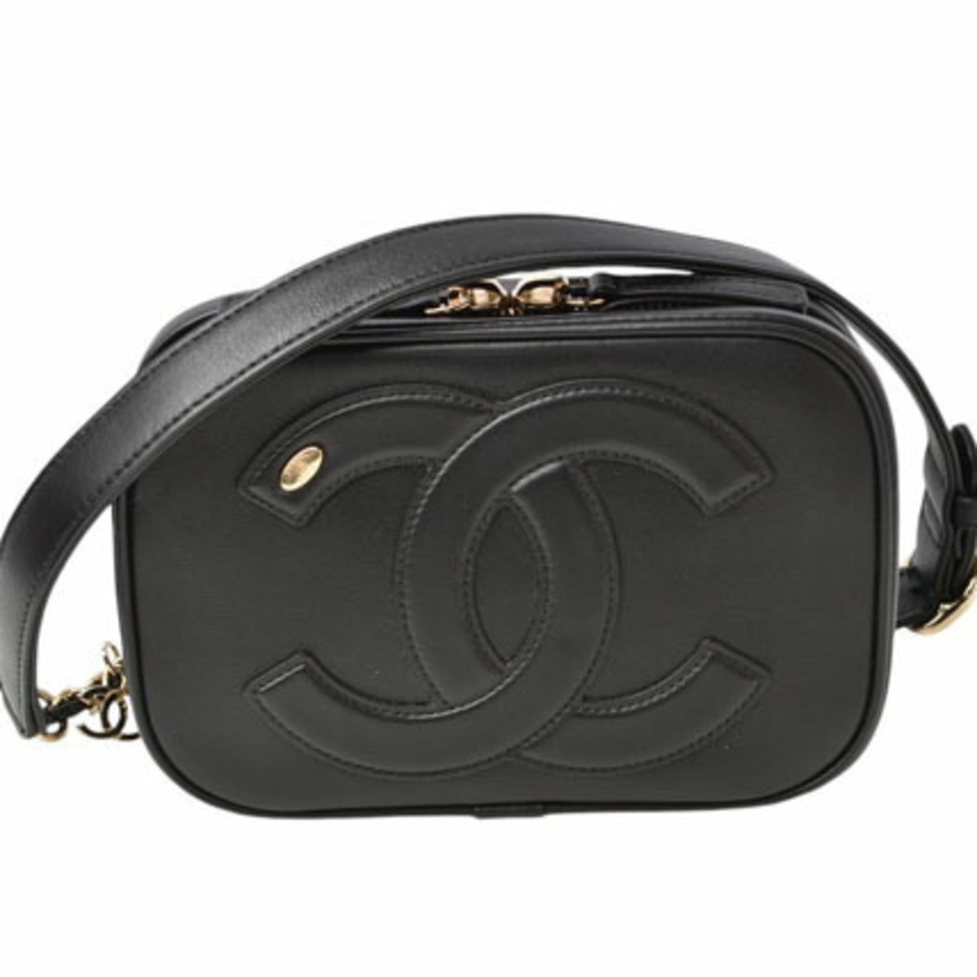 Chanel Black Leather Shoulder Bag