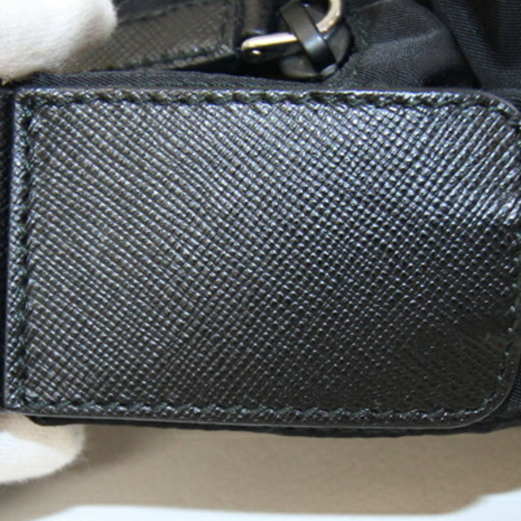 Prada Black Nylon Leather Shoulder Bag