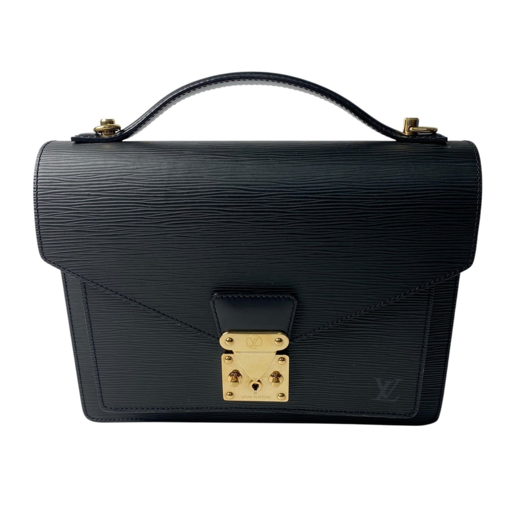 Louis Vuitton Black Noir Epi Leather Handbag Shoulder Bag