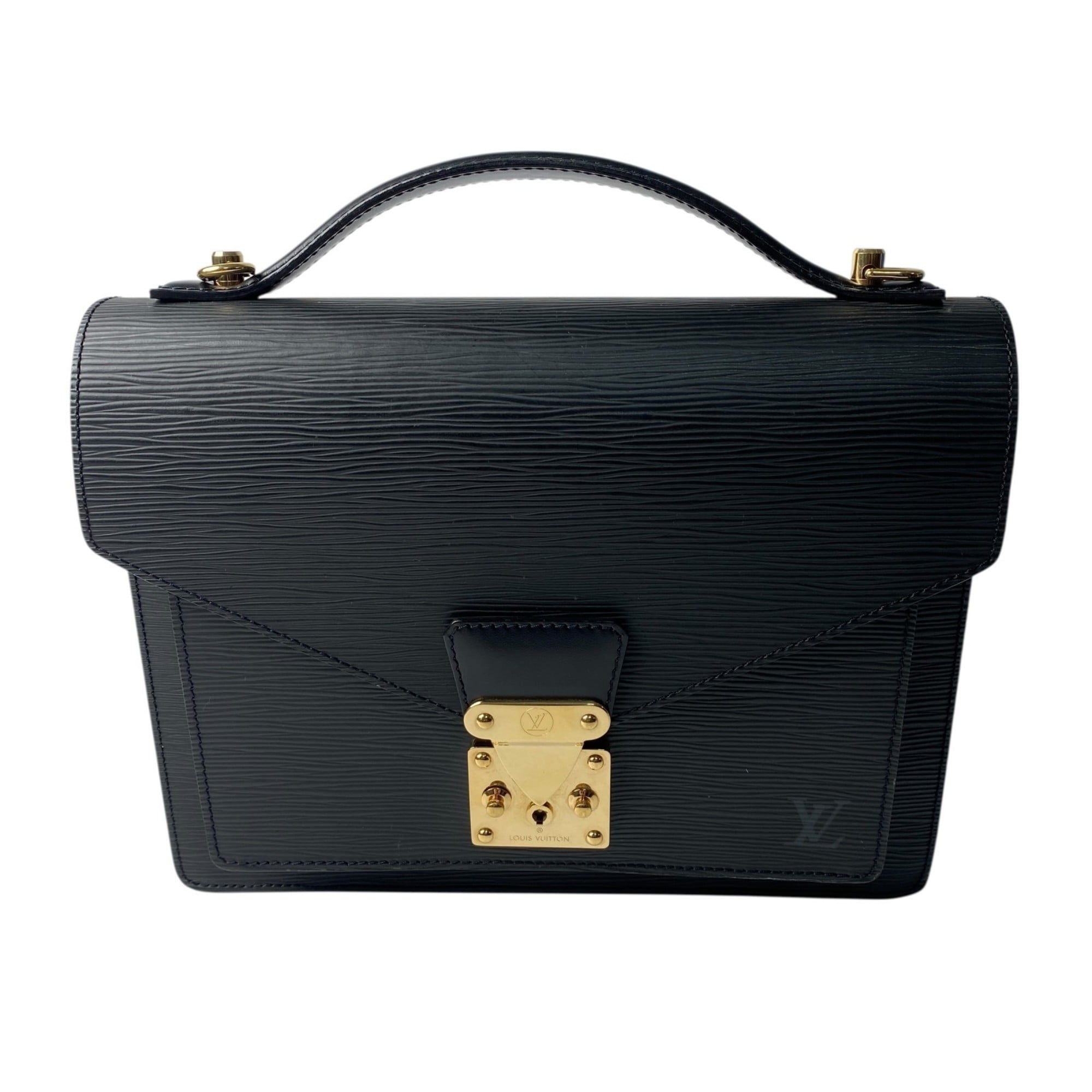 Louis Vuitton Black Noir Epi Leather Handbag Shoulder Bag