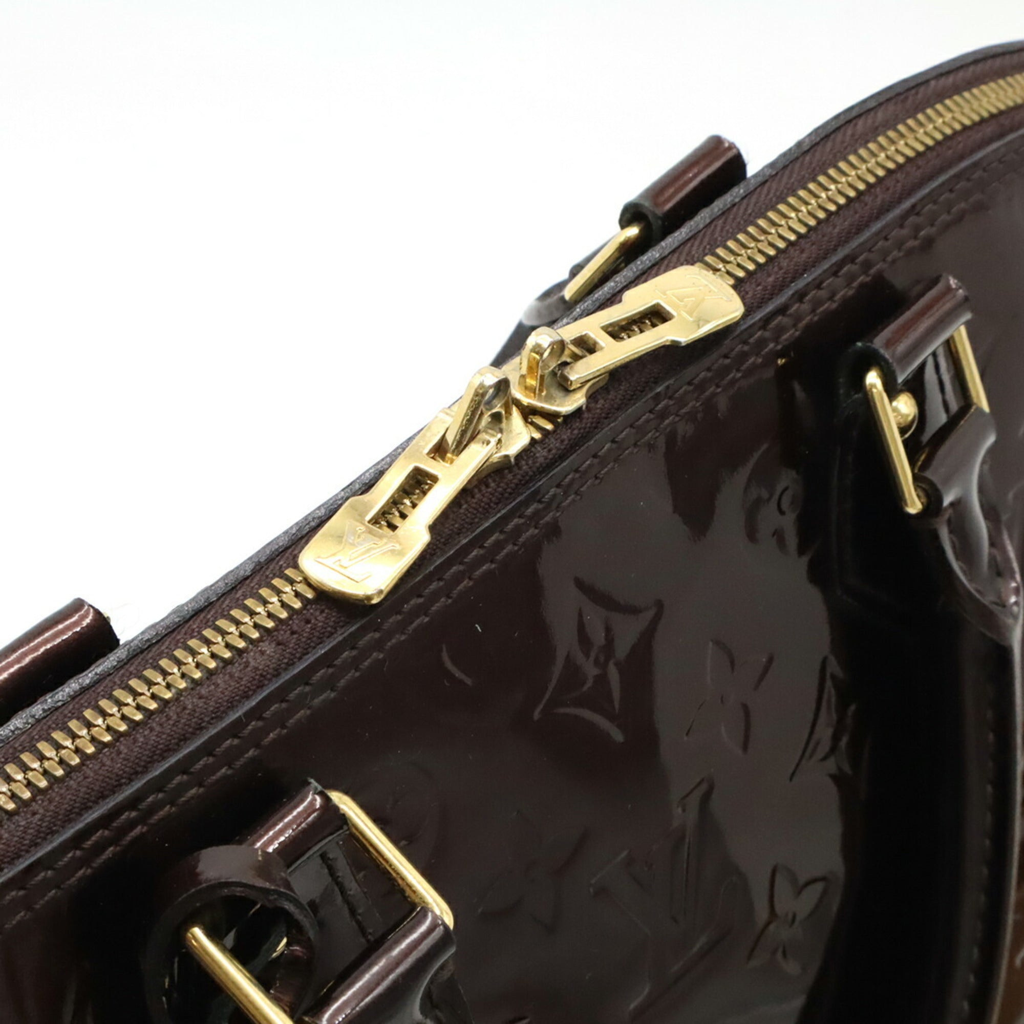 Louis Vuitton Amarante Patent Leather Handbag