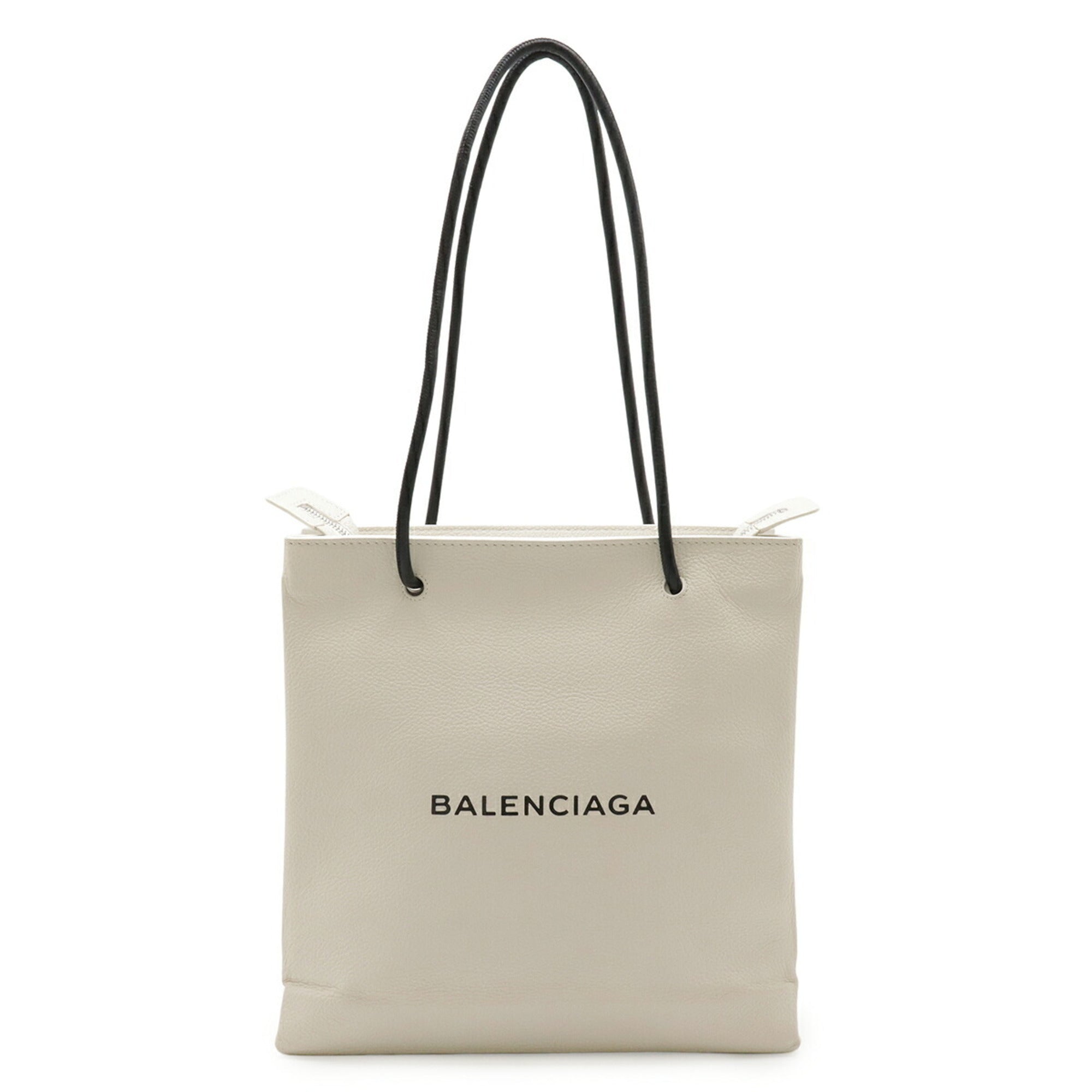 Balenciaga Black Leather Shoulder Bag Tote