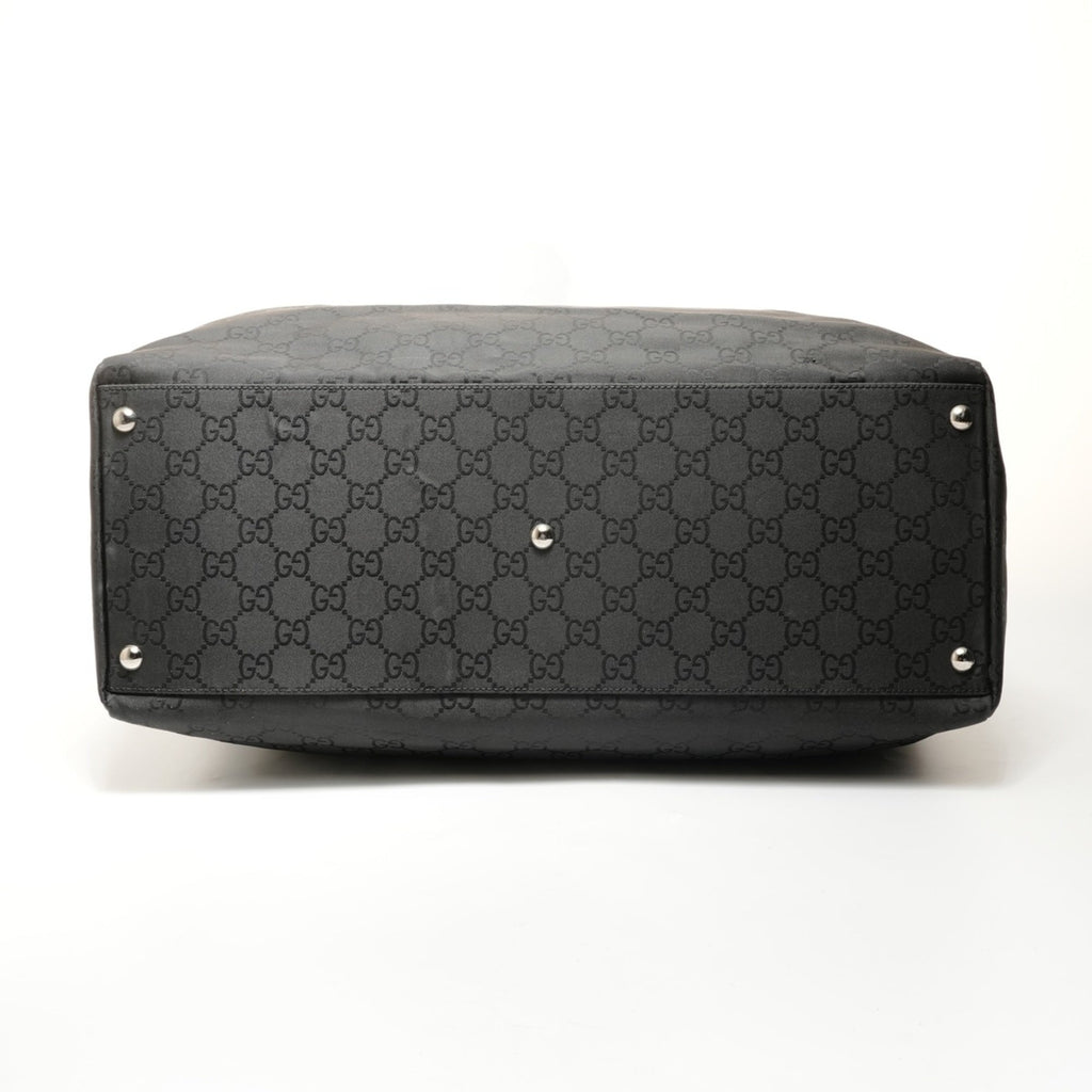 Gucci Gg Canvas Black Gg Canvas Boston Bag (Pre-Owned)