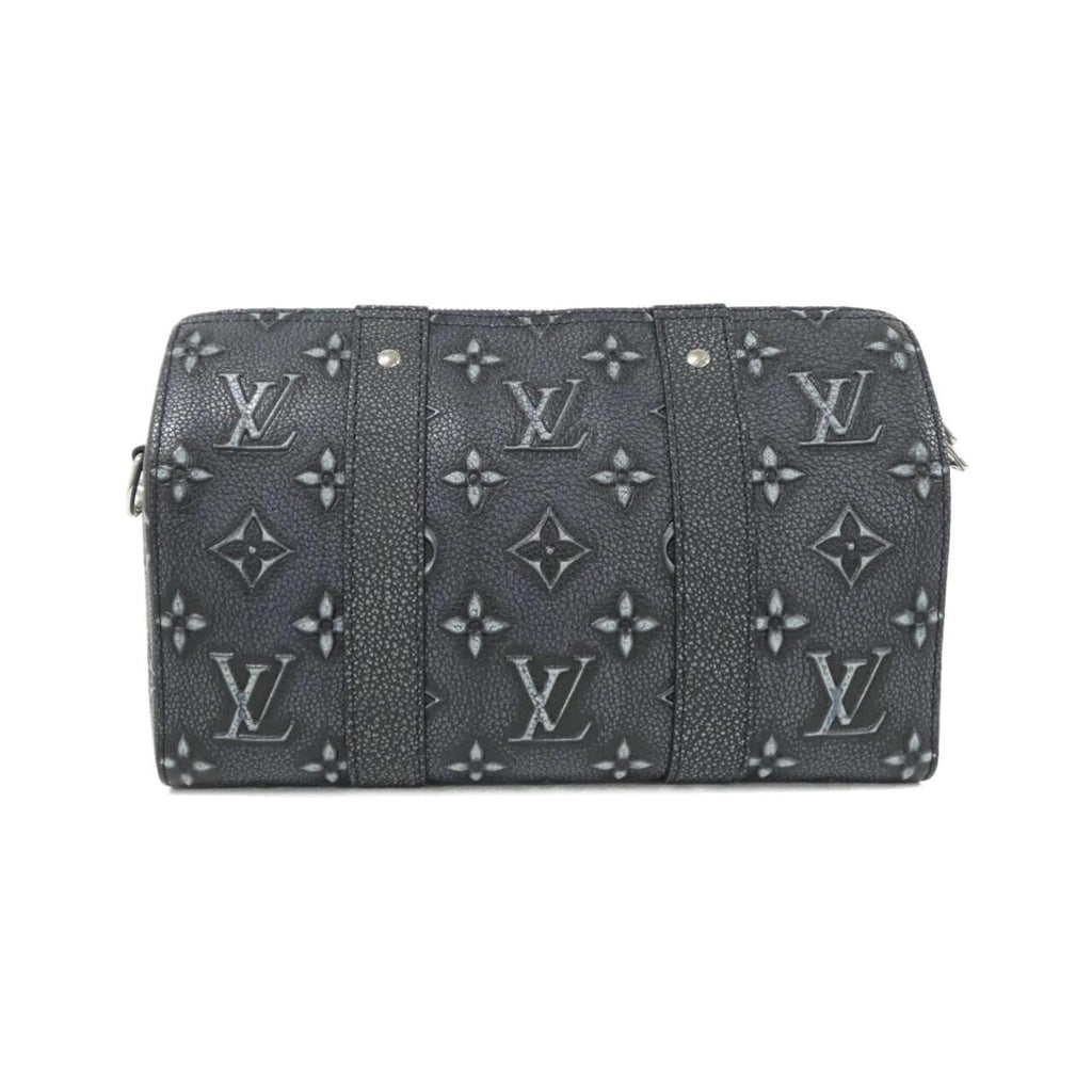 Louis Vuitton Charcoal Dark Gray Leather Shoulder Bag
