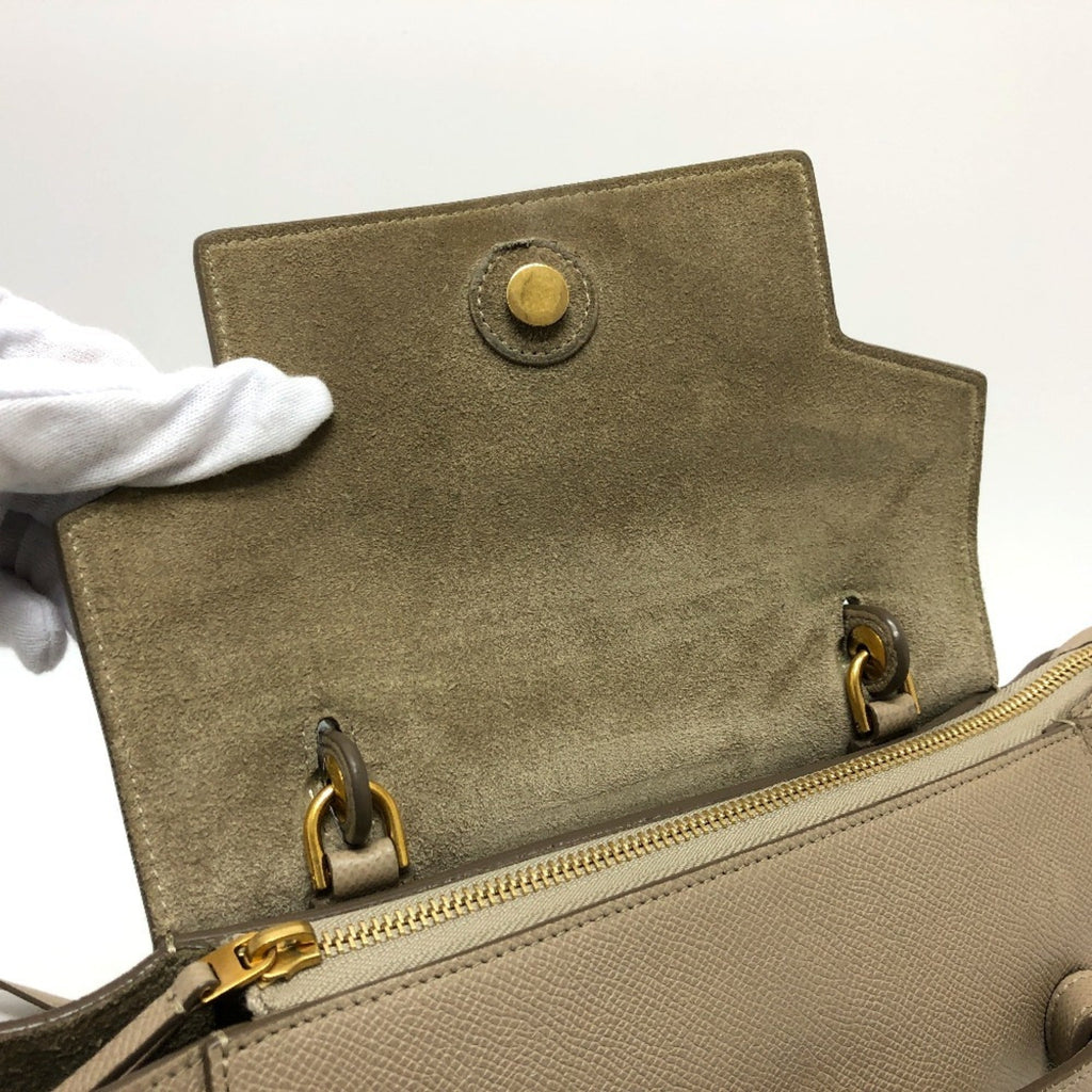 Celine Beige Leather Handbag Shoulder Bag
