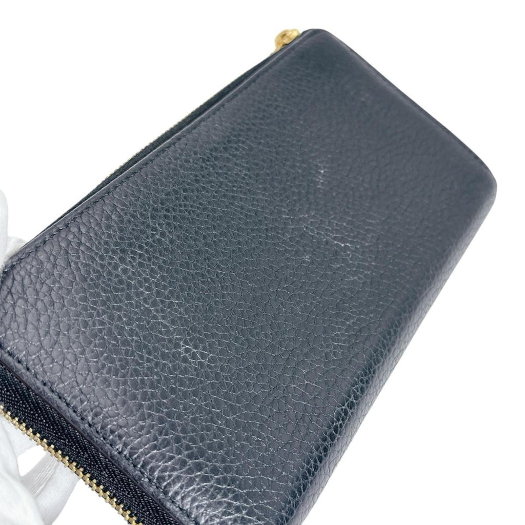 Louis Vuitton Black Noir Leather Long Wallet