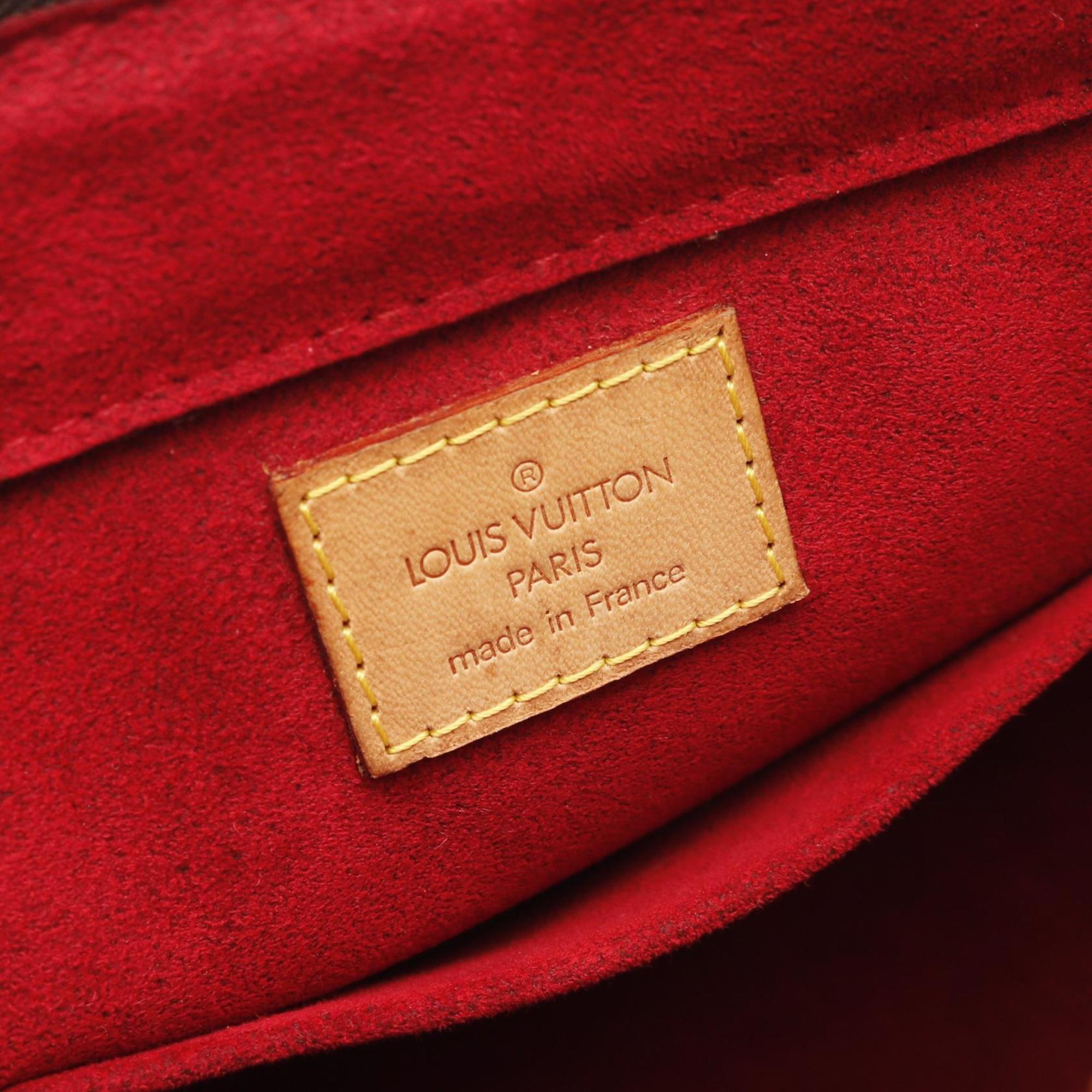 Louis Vuitton Monogram Brown Coated Canvas Leather Shoulder Bag