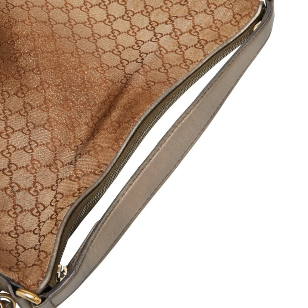 Gucci Brown Canvas Leather Shoulder Bag (Pre-Owned)