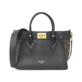 Louis Vuitton Black Coated Canvas Leather Handbag