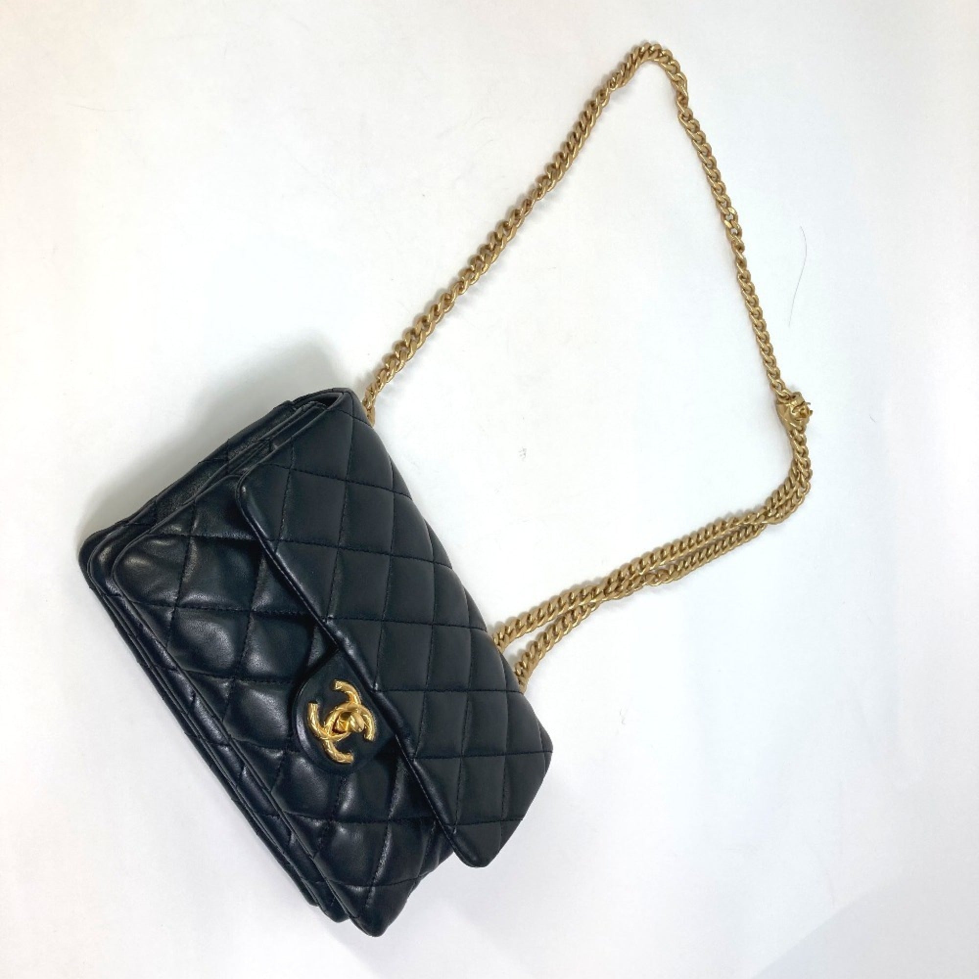 Chanel Black Leather Shoulder Bag