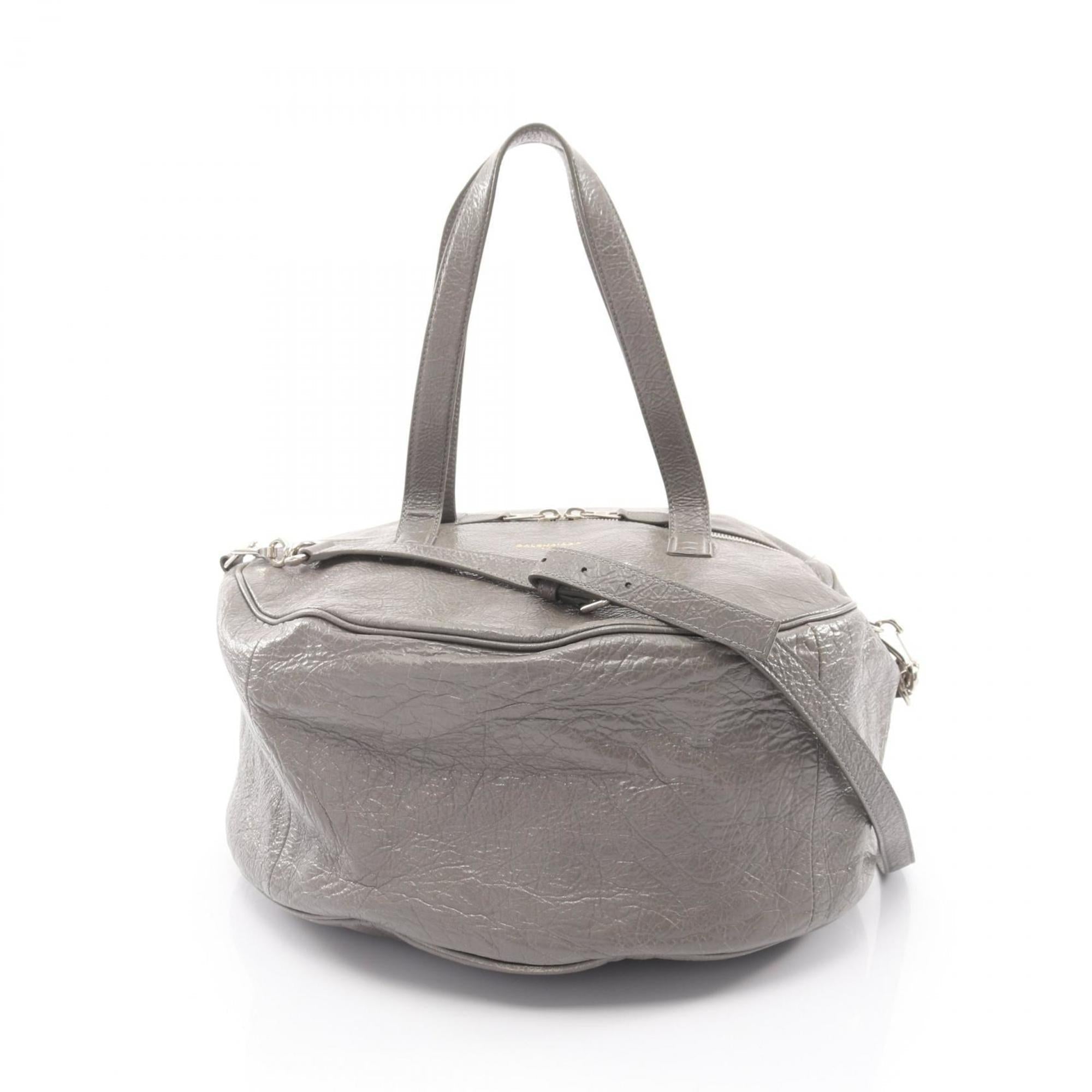 Balenciaga Gray Leather Boston Bag Hand