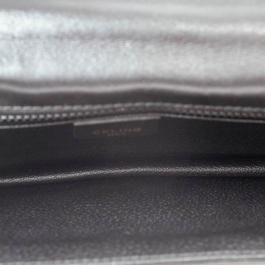 Celine Black Leather Shoulder Bag