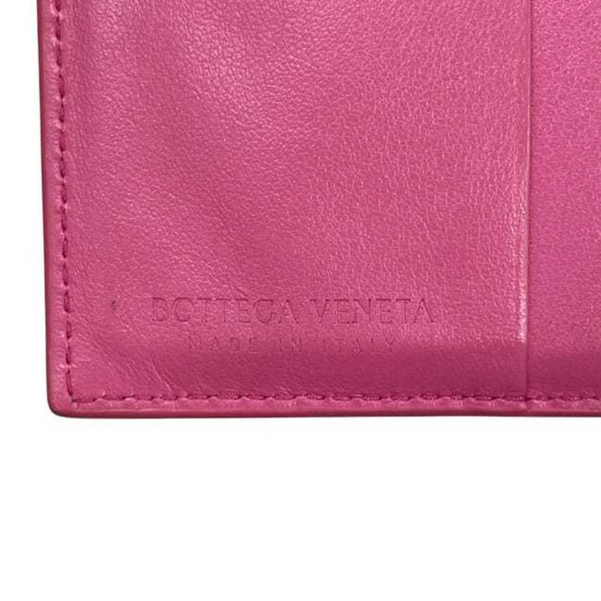 Bottega Veneta Pink Intrecciato Wallet (Bi-Fold)