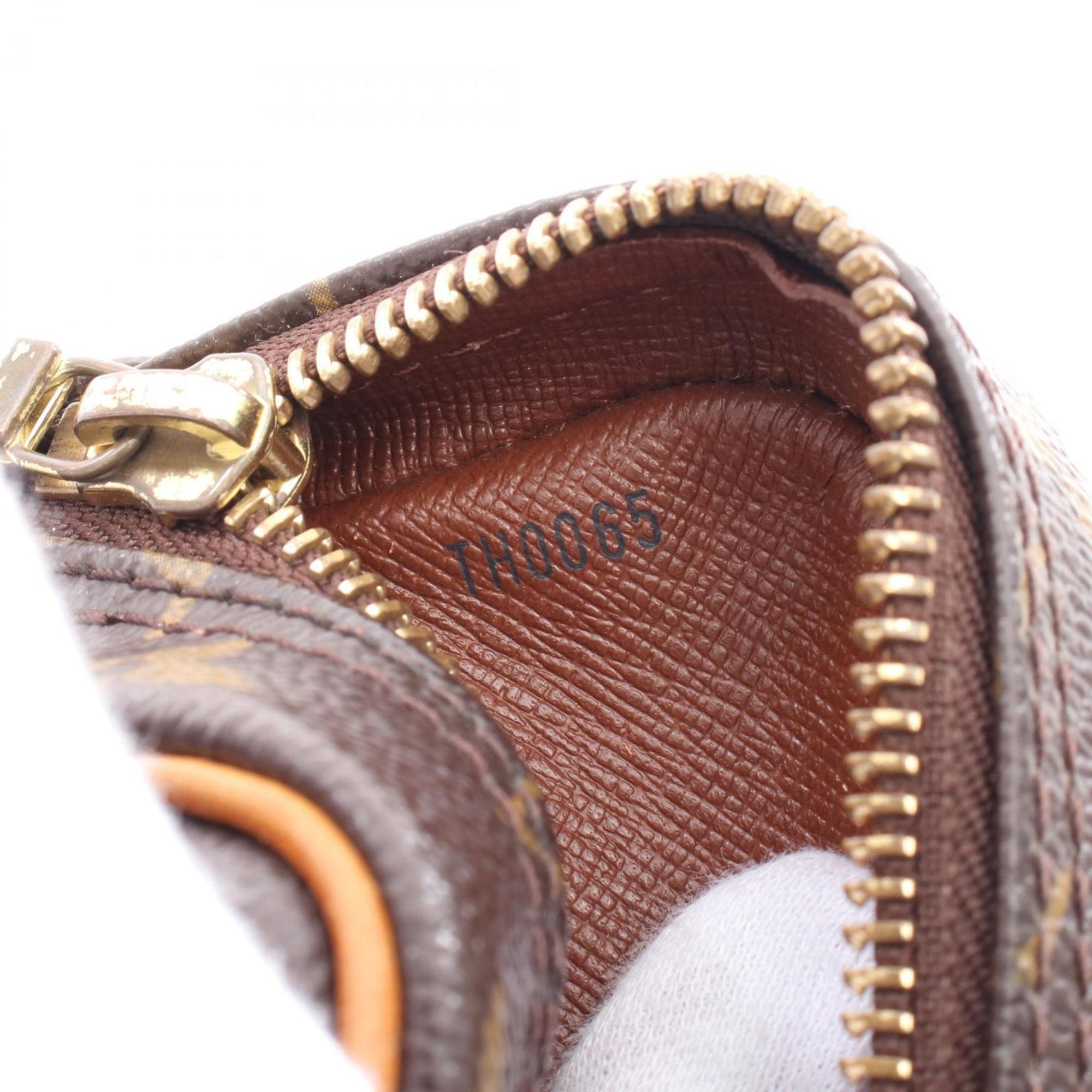 Louis Vuitton Brown Pvc Coated Canvas Leather Shoulder Bag