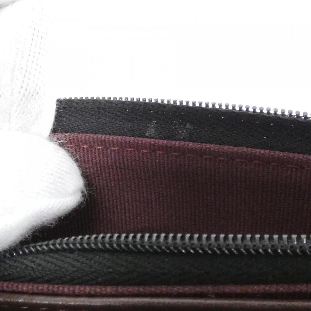 Chanel Black Bordeaux Leather Chain/Shoulder Wallet