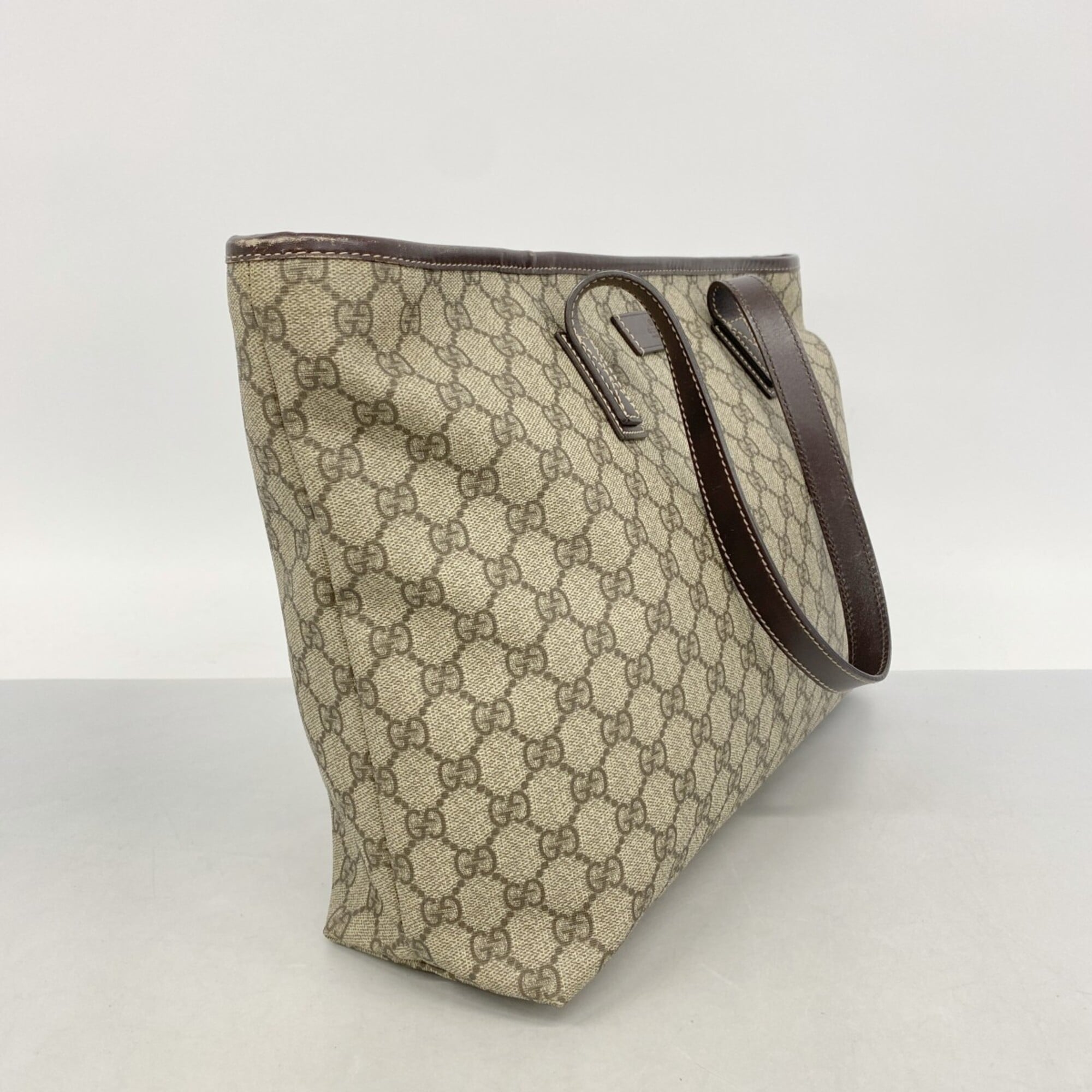 Gucci Beige Brown Pvc Tote Bag (Pre-Owned)