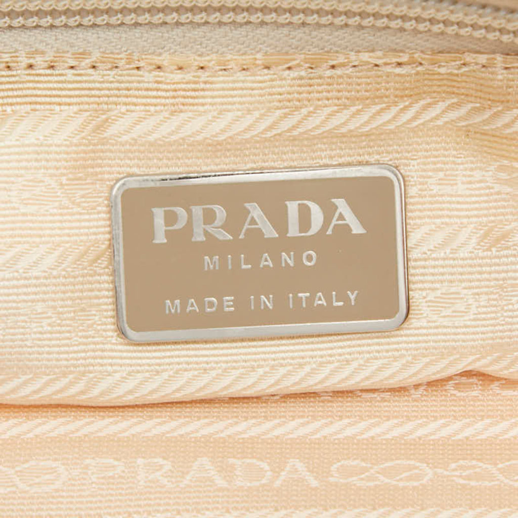 Prada Beige Nylon Handbag Tote Bag