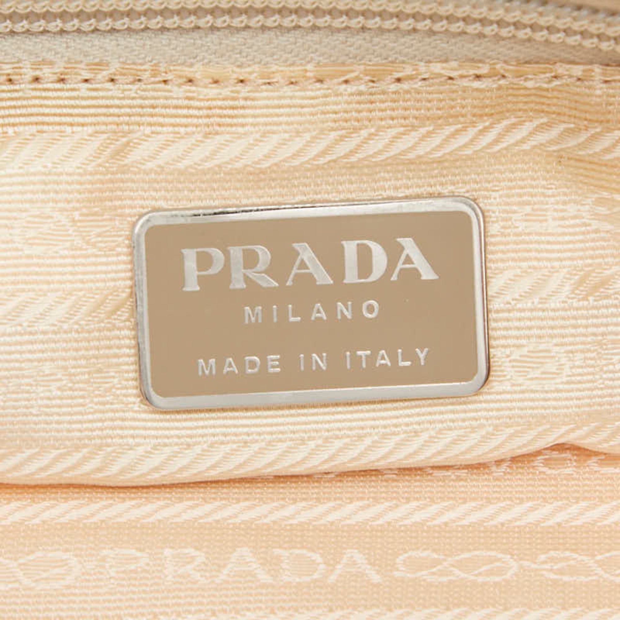 Prada Beige Nylon Handbag Tote Bag