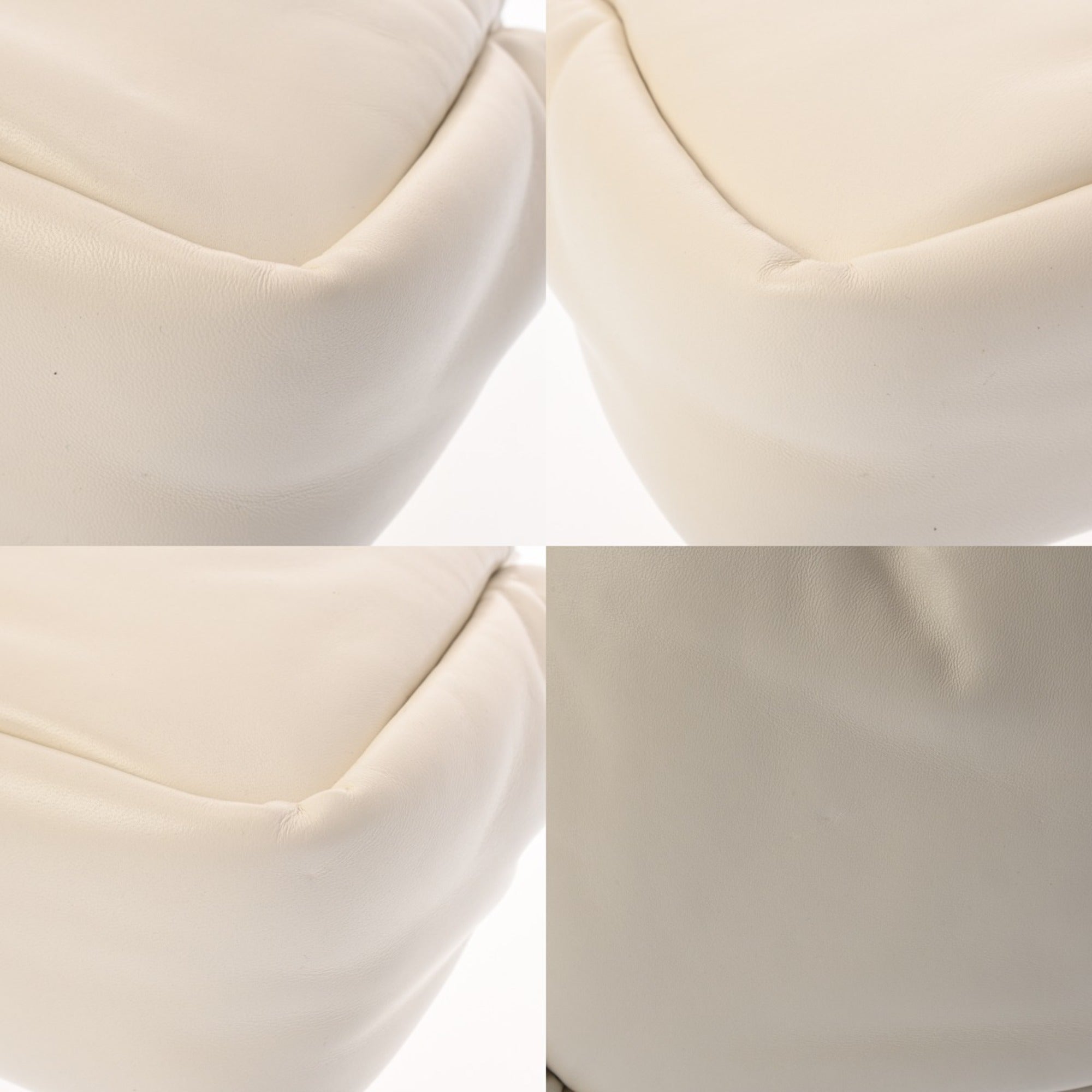 Prada White Leather Handbag Tote Bag