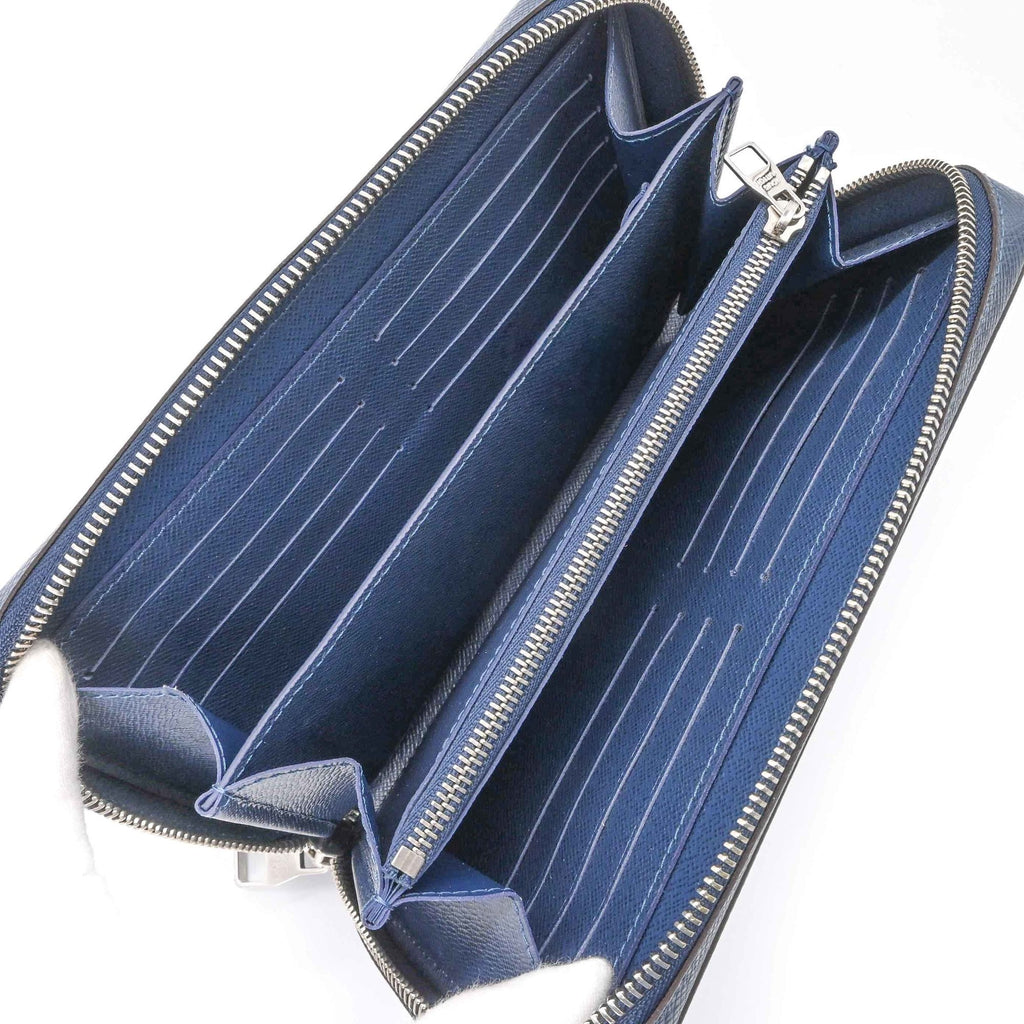 Louis Vuitton Taiga Navy Blue Taiga Leather Long Wallet