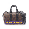Louis Vuitton Black Brown Monogram Multi-Color Monogram Leather Rubber Tote Bag