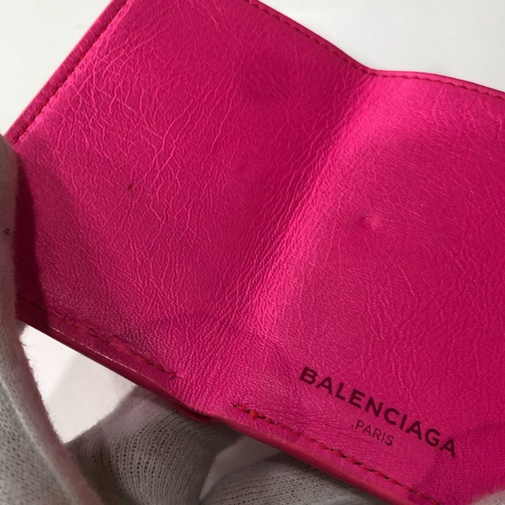 Balenciaga Pink Leather Wallet (Tri-Fold)