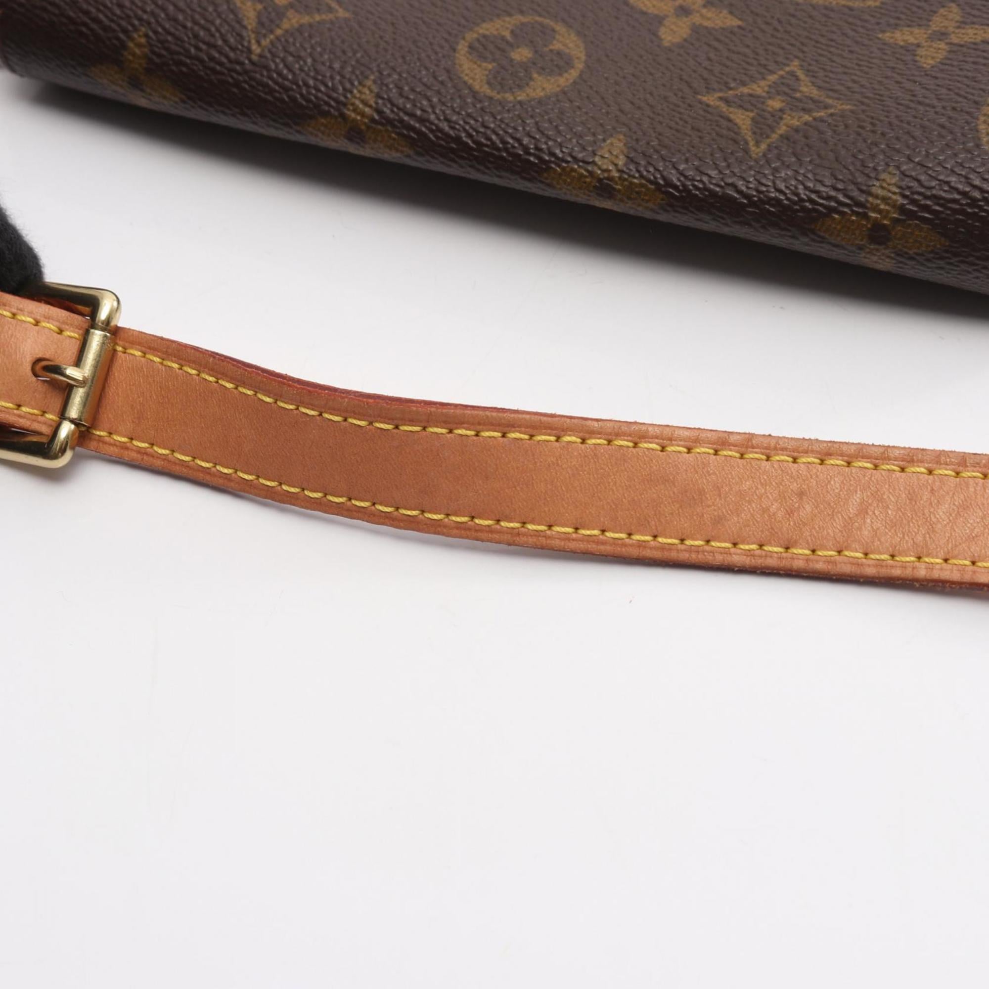 Louis Vuitton Brown Monogram Coated Canvas Leather Shoulder Bag