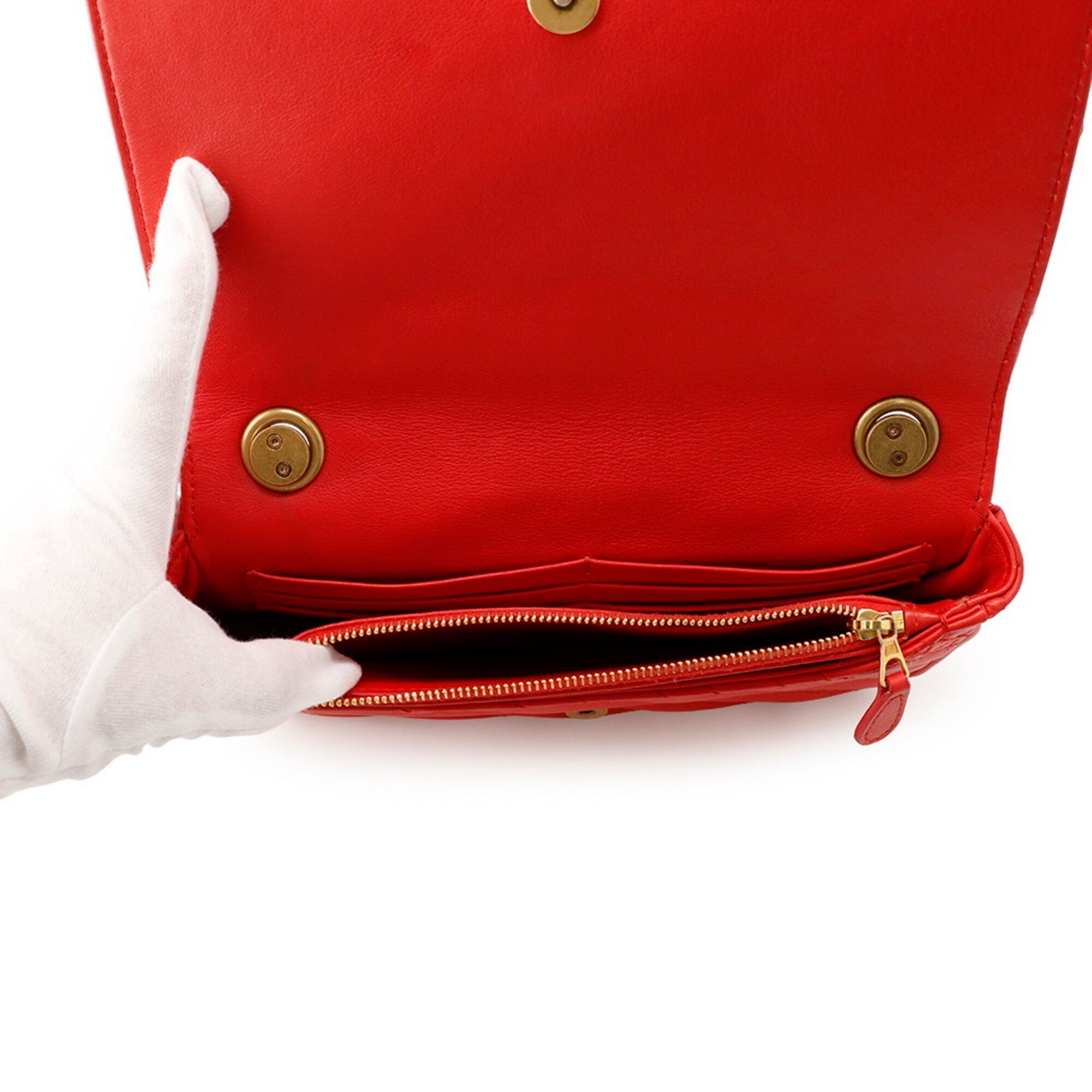 Balenciaga Red Color Leather Handbag Shoulder