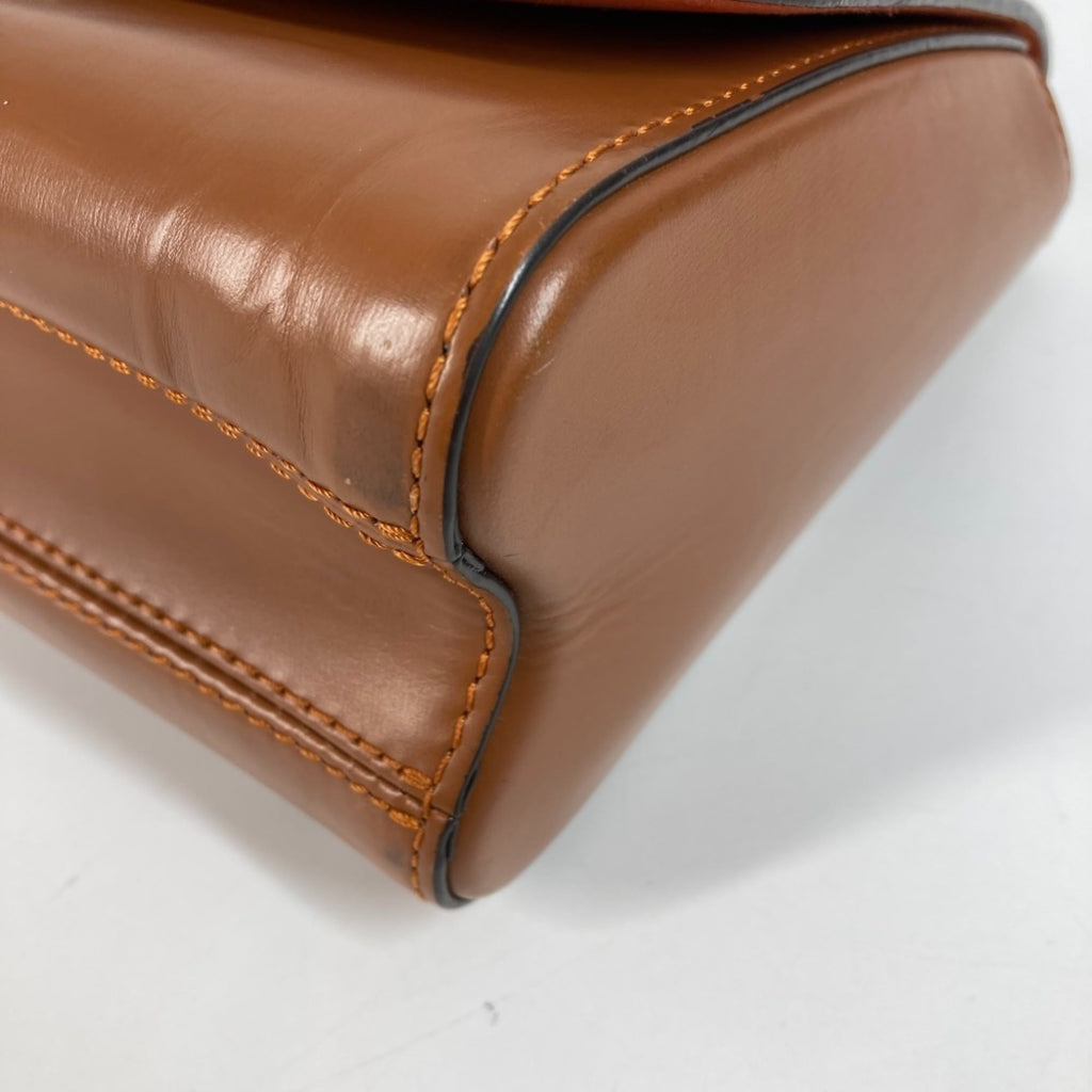 Louis Vuitton Brown Orange Monogram Leather Shoulder Bag
