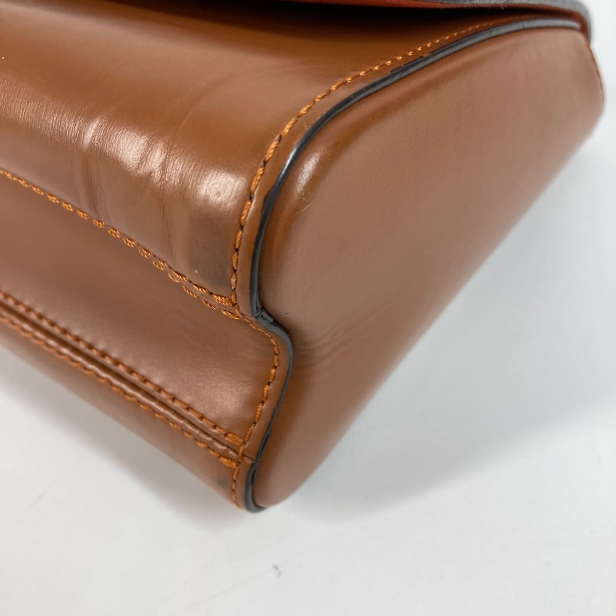 Louis Vuitton Brown Orange Monogram Leather Shoulder Bag