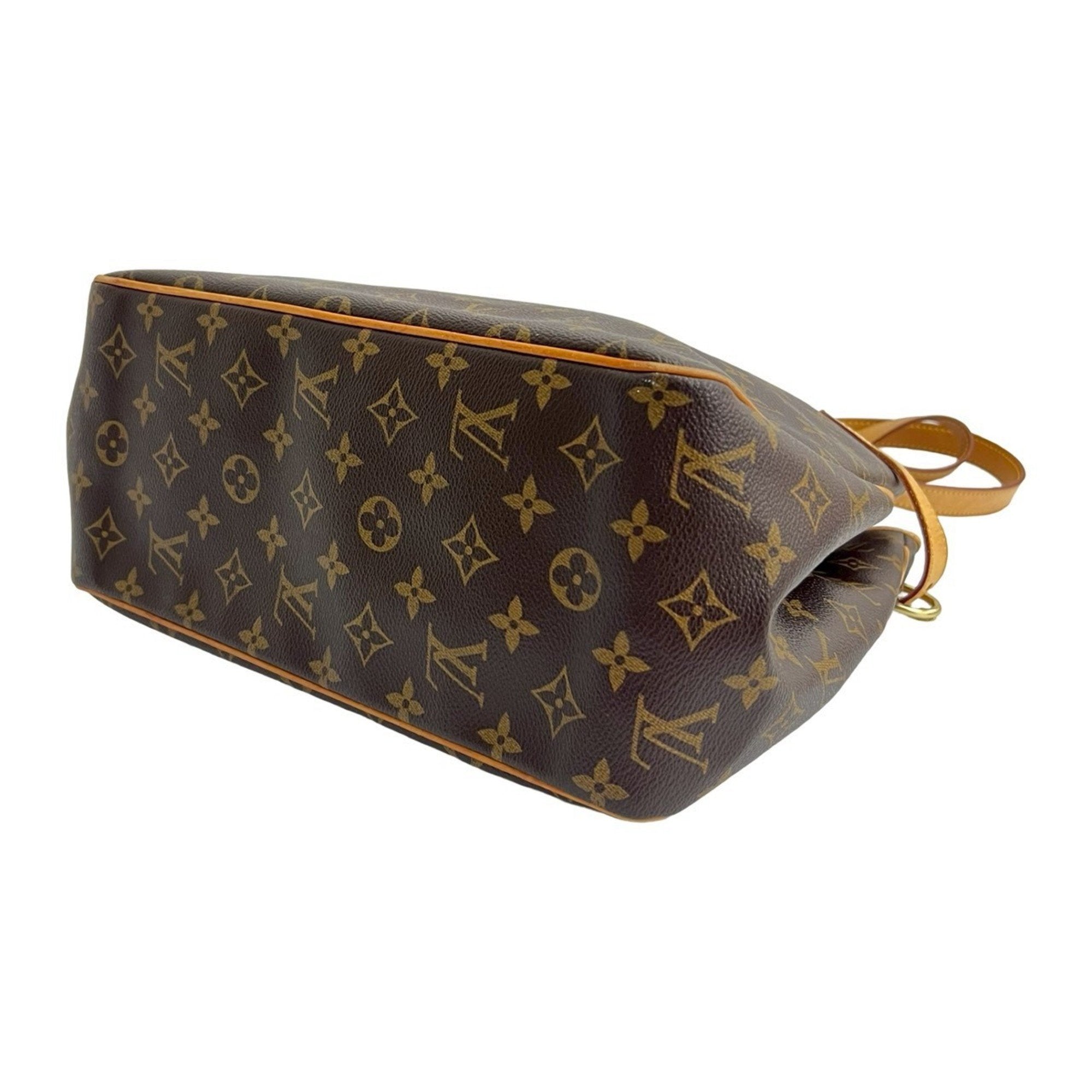 Louis Vuitton Brown Leather Pvc Shoulder Bag Tote Bag