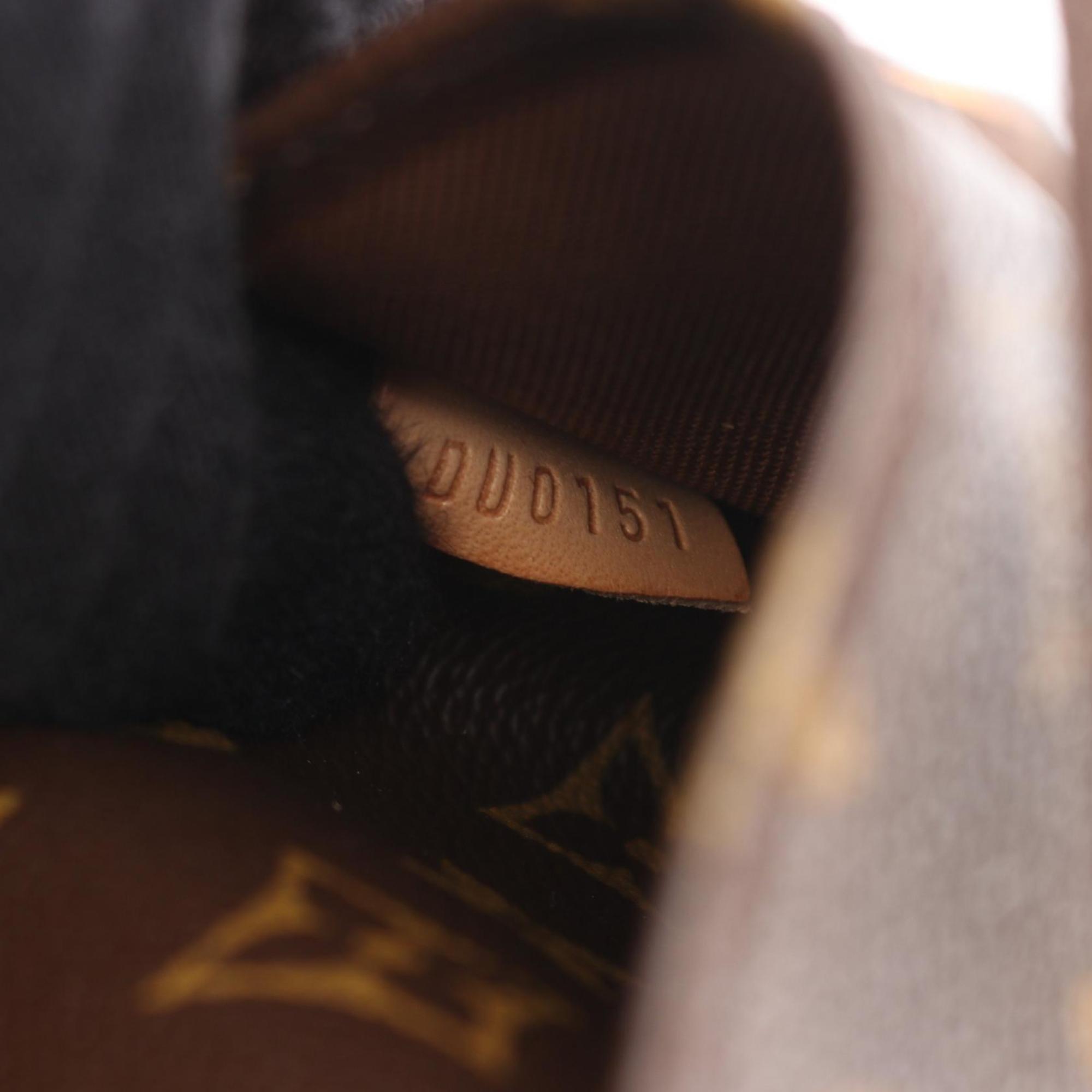 Louis Vuitton Brown Monogram Coated Canvas Leather Boston Bag